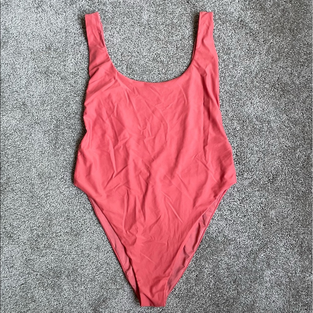 Aerie Coral One Piece Bathing Suit